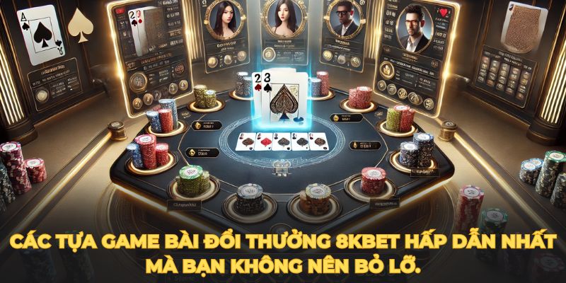 Các tựa game bài đổi thưởng 8kbet hấp dẫn nhất mà bạn không nên bỏ lỡ