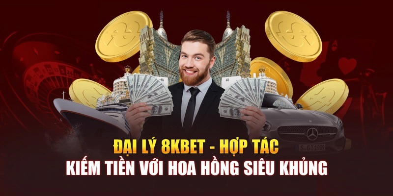 Đại lý 8kbet được nhận hoa hồng lên đến 60% khi thoả mãn yêu cầu đặt ra